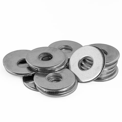 Unterlegscheiben Edelstahl M10-50 Stück V2A Karosseriescheiben, rostfreie breite U- Scheiben DIN 9021 für Schrauben & Muttern & Gewindestangen