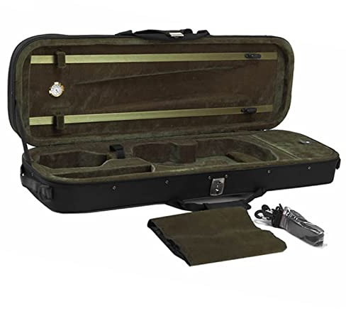 Fachmann Geigenkoffer Schwarzer Oxford-Geigenkoffer Mit Hygrometer-Stoßdämpfung Geigenkoffer (Color : 01, Size : 4/4)