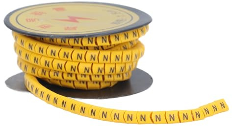 26 Pièces Marqueurs de Câble de Tube PVC A à Z Marquage codé Marqueur de Câble Antidérapant Lettre Marquage Numérotation Tube pour Appareils électriques (1,5m²)
