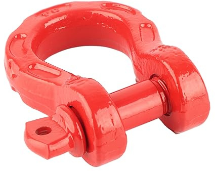 D-Ring-Schäkel 8T 17600lbs Tragfähigkeit 32T 70400lbs Bruchfestigkeit Uni für Versal-Gabelkopf-Windenschleppschäkel (Rot)