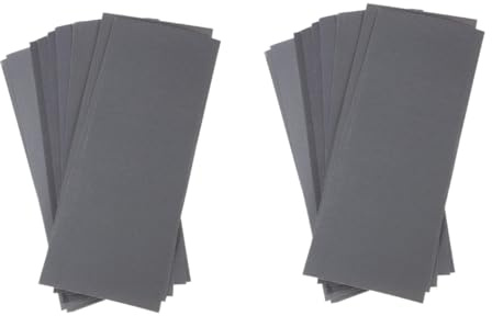 Operitacx 24hojas Lijas De Impermeables Surtido De Granulaciones Lijado Seco y Húmedo Para Muebles Automóviles y Manualidades