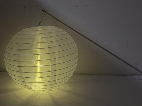 5 x Lampions nylon, erleuchtet, mit Stöckchen - Lampionumzug