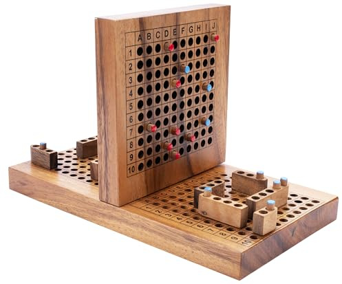Engelhart – 350430 – Sänka skepp i trä – Ekologiskt strategispel – Traditionellt brädspel