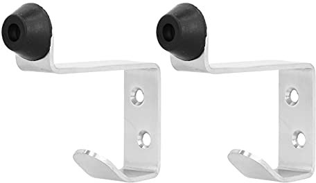 Door Stopper with Hook, Stainless Steel Multifunctional Clothes Bag Hanger Bathroom Towel Hook for Wooden Glass Doors. Prevents Falling Items, Adds Moving Space