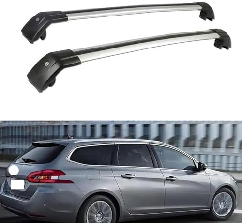 MJHVGTFRF Auto Dachträger für Peugeot 308 SW 2007-2009 2010 2011 2012 2013 2014 2015 2016 2017 2018 2019, Roof Rack Dach Rack Abdeckung Fahrradträger Dachboxen Querträger Relingträger Zubehör