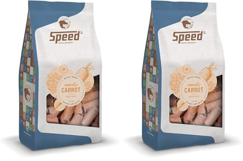 Speed Delicious speedies Carrot, Friandises pour Cheval au goût de Carotte, collation aromatique pour Chaque Cheval, Meilleurs ingrédients, Tout Simplement Pratique (1 kg) (Lot de 2)