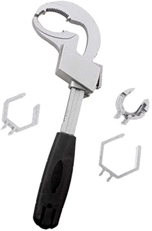 Mikikit Multifunctional Adjustable Double-Ended Plumbing Wrench Sink Wrench Plumber Tool Small for Tight Spaces Bathroom and Kitchen Repair