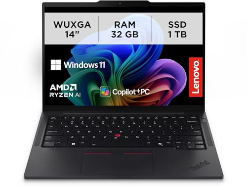 Lenovo - Notebook 14 Pollici ThinkPad T14s Gen 6, Copilot+ PC Portatile Professionale Windows 11 Pro, AMD Ryzen AI 7 PRO 360, RAM 32GB LPDDR5X, 1TB SSD NVMe - Laptop Grafica AMD Radeon, Audio Dolby
