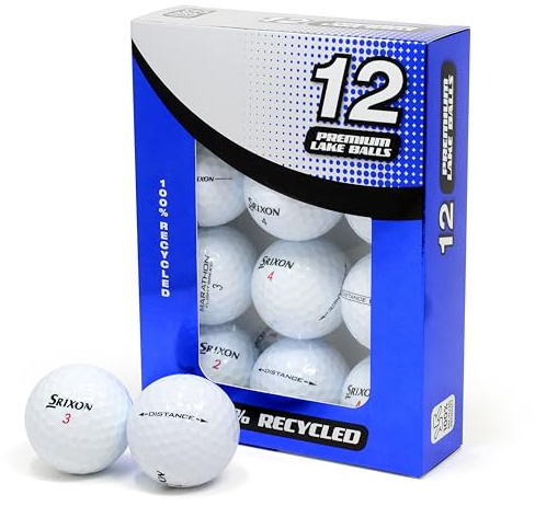 Second Chance Recycled Lake Golf Balls, 12 Pack - Grade A for Srixon Mix Golf Balls including Distance