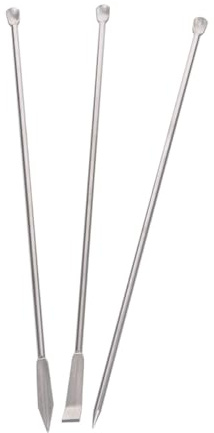 Ipetboom 3 piezas Cucharas Medidoras Inoxidable para Medicina Cucharas Portátiles para Muestreo Laboratorio y Utensilios Reutilizables para Pequeñas Cantidades de Polvo