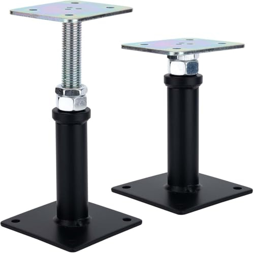TTBDEHTK 2 Pack Adjustable Floor Jack, 15-22 cm, Mini Screw Jack, Floor Straightener,Level Supports