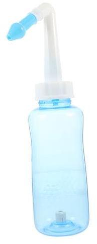 Botella Limpiadora de Nariz 300ml de Plástico para Lavado Nasal | Rinser Nasal de Uso Diario, Fácil de Usar, Azul, para Adultos y Niños Color Aleatorio