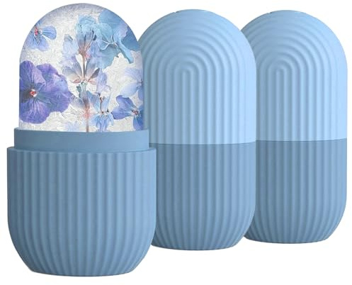 3 Pièces Glacon Visage Rouleau Reutilisable,ice Roller Massage Face,Soins Visage,Dégonflement,Essentiel pour Une Peau Radieuse