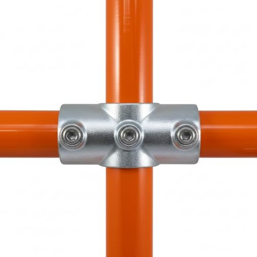 119D Two Socket Cross Key Clamp Fittings for Standard 48.3mm Tube | Heavy Duty Galvanized Iron Handrail, Railing & Scaffold Tube Clamps