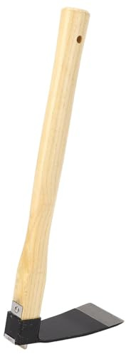 Zappa da giardinaggio con manico in legno robusto ed ergonomico piccolo strumento di scavo per diserbo piantare coltivare lama durevole in acciaio al carbonio manico liscio in legno duro
