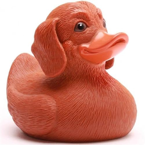 Duckshop I Badeente Dackel I Quietscheente I Quietscheentchen L: 8 cm I Geschenk für Hunde-Fans I Präsent für Sammler