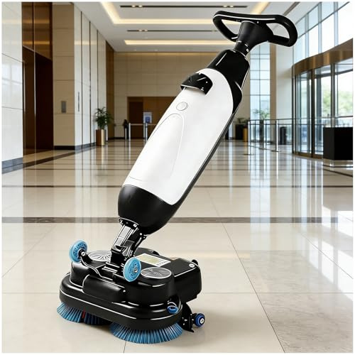 Autolaveuse professionnelle sans fil, électrique, double brosse de 43 cm (17 po), capacité de nettoyage de 1 200 m²/h, rotation à 360°, idéale pour les sols en bois, carrelage, terrazzo, mar
