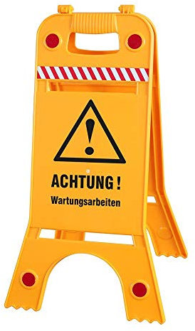 Warnaufsteller Dachaufsteller - Achtung ! Wartungsarbeiten - Gr. ca. 28 x 64 cm - 308537/4 Hinweis-Aufsteller - beidseitige Beschriftung