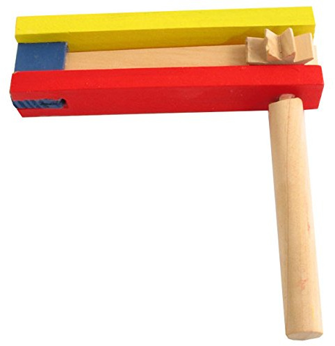 Noise Maker for Purim Colored Wood Gragger (Small - 5.5)