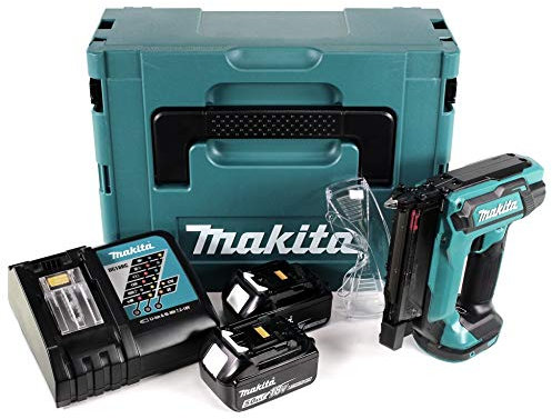 Makita DPT 353 RTJ 18 V Li-Ion Cloueur sans fil en coffret Makpac + 2x Batteries 5,0 Ah + Chargeur