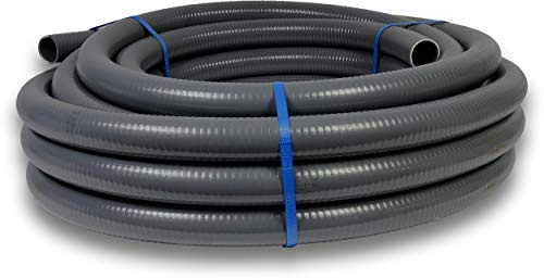 Paradies Pool GmbH PVC Schlauch Ø 50mm 12m Rolle Flex Spiralklebeschlauch Erdbeständig flexibel Druckschlauch Menge: 1 Rolle