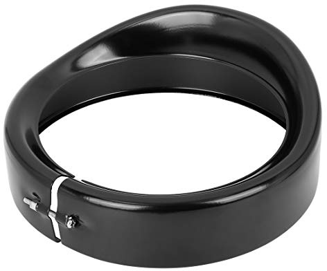 F FIERCE CYCLE 7inch Black Round Motorcycle Headlight Trim Ring