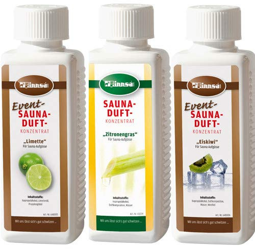 Finnsa Saunaaufguss Lecker: Zitronengras, Limette, Eiskiwi (3x250ml = 750 ml)