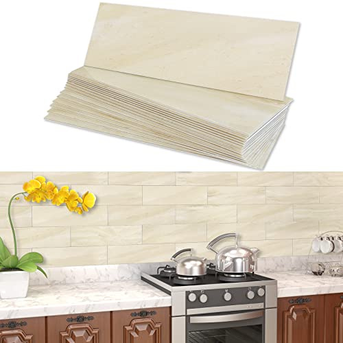 BeNice Fliesenaufkleber Klebefliesen Wandfliesen Selbstklebend Bad Beige