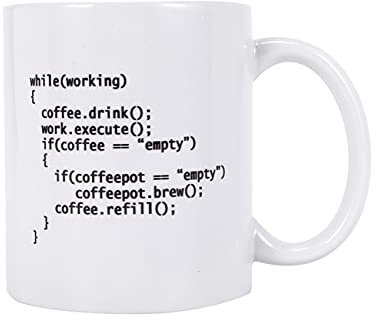 Bopfimer Café ++ Programa para Programadores de Café de Cerámica color Manejar Interior Regalos