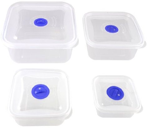 Ruilogod Quadrato Rinfrescante AutoDisprish Microonde Microonde Crisper Set 4 in 1