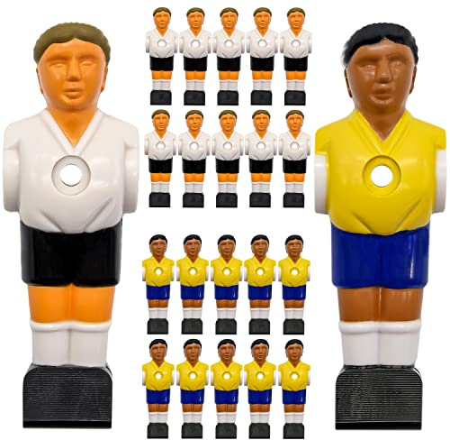 eyepower 22 Figurines de Baby-Foot 16mm - Allemagne vs. Brésil - Figurines de Football de Table - Table de Baby-Foot Accessoires Football Pièces de Rechange Table de Football - Joueurs de Baby-Foot