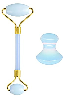 Opalite Rouleau de jade pour le visage et gua sha Masseur à gouache naturelle type 02