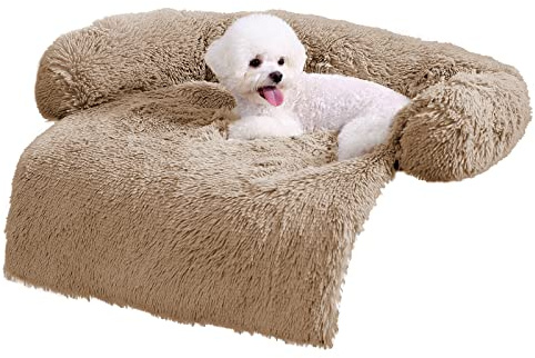 ANWA Hundsoffa sängmatta skydd mjuk plysch, sofföverdrag för hundar hundmatta för möbelskydd husdjur soffa matta för hundar, hundmöbler säng soffa kudde tvättbara hundar sängmattor