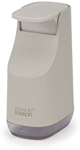 Joseph Joseph, Dispensador de Bomba de jabón Compacto para baño, fácil pulsación, Boquilla antigoteo, Recargable, Beige