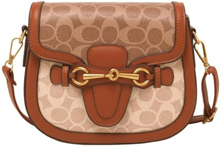 Kleine Umhängetasche für Damen, goldene Schnalle, Leder, Geldbörse, modisches Design