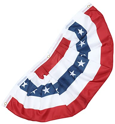 Yardwe Polyester, Facile à Accrocher en Polyester Guirlande Américains 4 Pièces Drapeaux Décoration Patriotique Classique Fête Nationale pour Usage Intérieur et Extérieur Lors