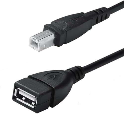 Herfair USB A zu B Adapterkabel, USB 2.0 A auf B Druck Stecker Konverterkabel für Drucker, Scanner, 1.8m