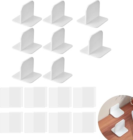 MEISO 8 Stück Möbel Kippsicherung, Kindersicherung Anti Kipp Halter, mit Starkem Kleber Kein Bohren, Tische und Andere Schwere Möbel Fixieren, für Kindersicherung Haustierschutz