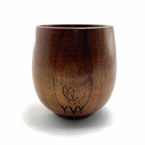 YVY Maté Calebasse maté en Bois | Calebasse bois de jujubier de 120ml | Jusqu'à 20g de maté | Idéal pour la découverte du maté traditionnel