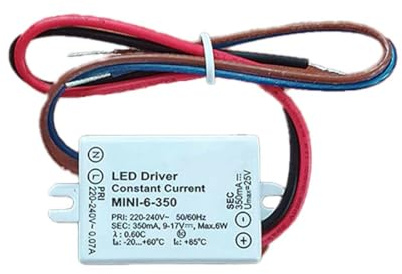 A2ZWORLD Controlador LED, corriente constante, 6 W, 350 mA, 9-17 V, mini alimentador para tiras LED, IP65