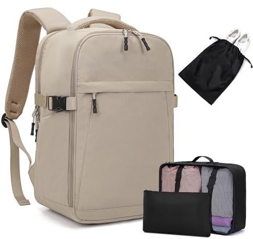 Für Ryanair Handgepäck 40x20x25 Rucksack Flugzeug mit 3 Koffer Organizer Reiserucksack Handgepäck Flugzeug Tasche Carry on Luggage Underseat Cabin Bag für Easyjet Wizzair Eurowings