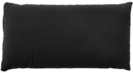 GIRAFFENLAND Bio-Dinkelspelzkissen 20x40cm mit Reißverschluss - Farbe schwarz - kleines Kissen mit Bio-Dinkelspelz
