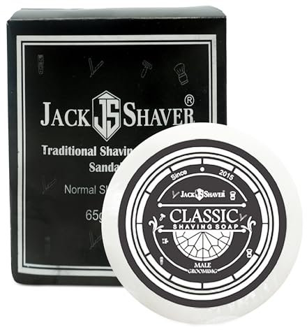 Jack Shaver® Shaving Soap, Natural Shaving Soap for Men, 100% Handmade Organic Soap for Rich Lather, Traditional Shaving Soap 100 g Refill, Vegan Soap