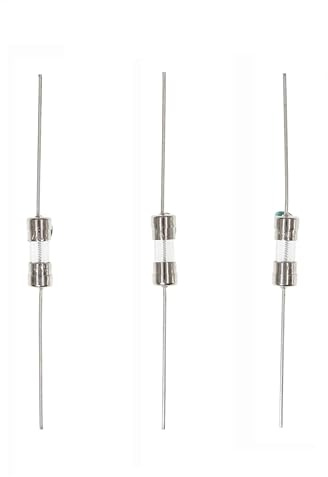 HUABAN 20 Pezzi 1A 1 Amp 3.6 * 10mm 250V Fusibile in vetro a soffio lento con conduttori