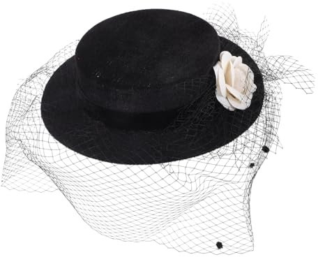 TOGEVAL Hut - Modischer Hochzeits-Fascinator Mit Schleier - Topper Für Besondere Anlässe