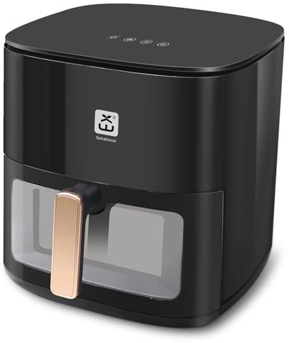 Friggitrice ad Aria 7 Litri, Airfryer Senza Olio con Finestra Visibile, Friggitrice XXL con Touch Screen, 1800W, Modalità di illuminazione, Indicatore di Shake, One-Touch Display