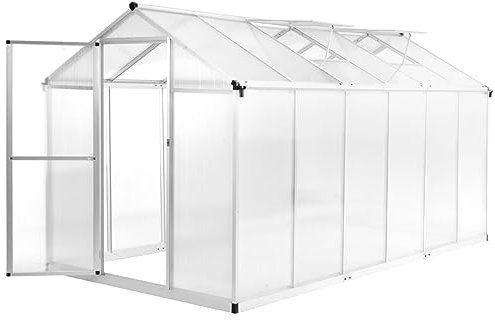 Cinyiqo Invernadero, Invernaderos Huerto, Invernaderos Jardin, Invernaderos Terraza, Huerto Urbano, de Aluminio 362x190x195 cm 13,41 m3