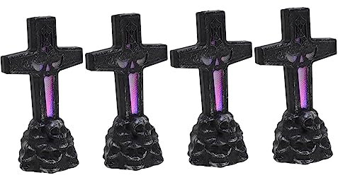 Angoily 4 Pezzi Di Luci A Forma Di Croce Uniche Per Decorazioni Di Halloween Luci Notturne Grigio Scuro Per Decorazioni Del Festival Di Halloween