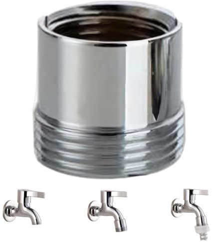 Shower Hose Adapter, Portable Dishwasher Faucet Adapter, Brass 1/2 Female to 3/4 Male Hose, Pipe Connector for Garden, Dishwasher and Washing Machine, Male to Female