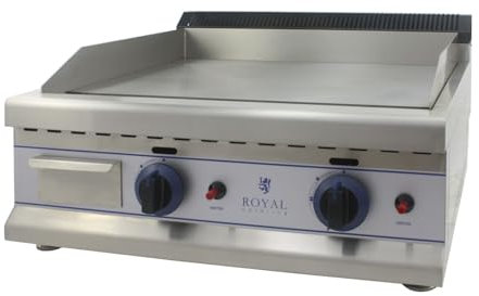 Helloshop26 - Plancha de gas (65 cm, propano/butano, 30 mbar, acero inoxidable, profesional 3614044)